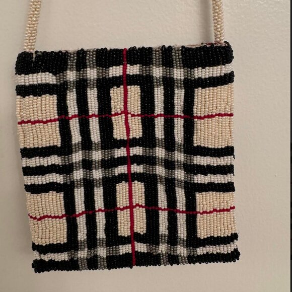 Burberry beaded absolutely stunning evening bag with beaded strap - Picture 2 of 8
